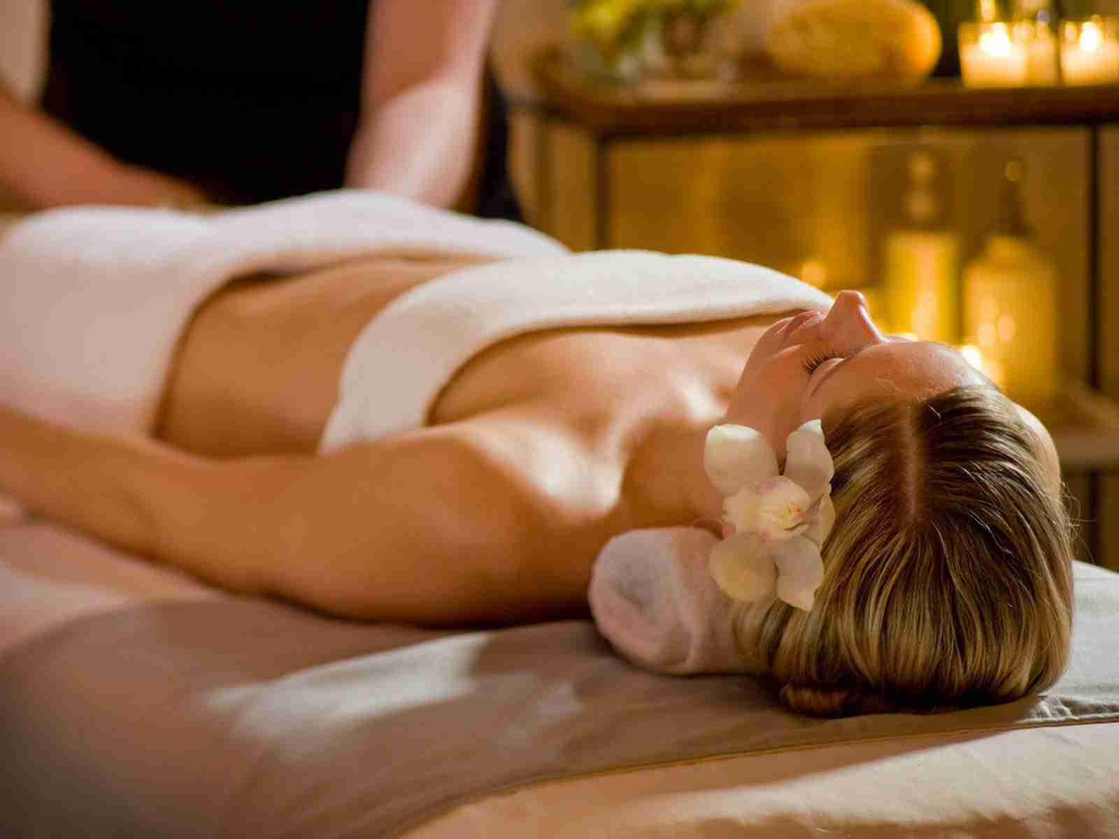 Guest receiving a massage