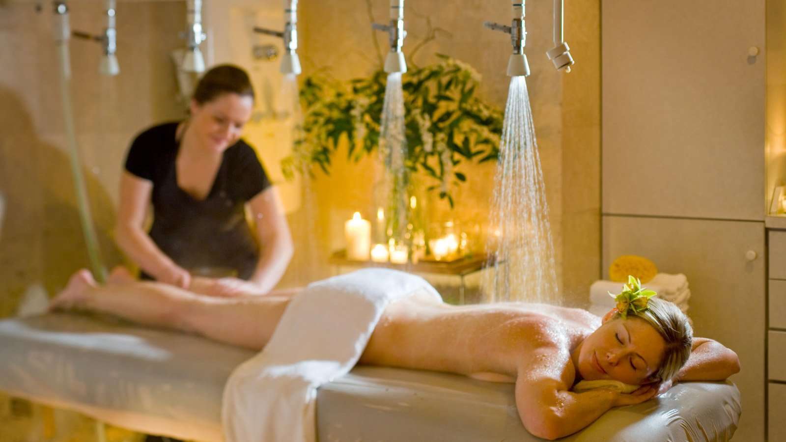 Guest receiving a massage