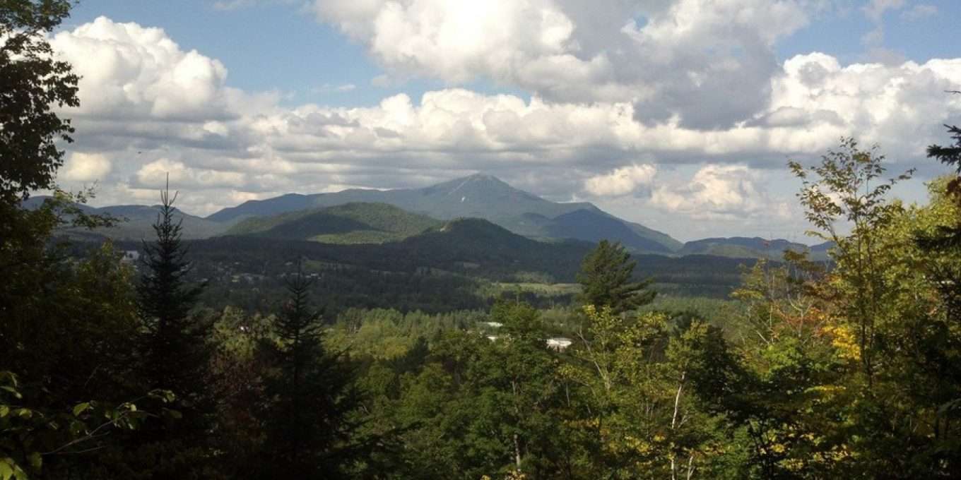 View of Adirondacks from hiking vantage point