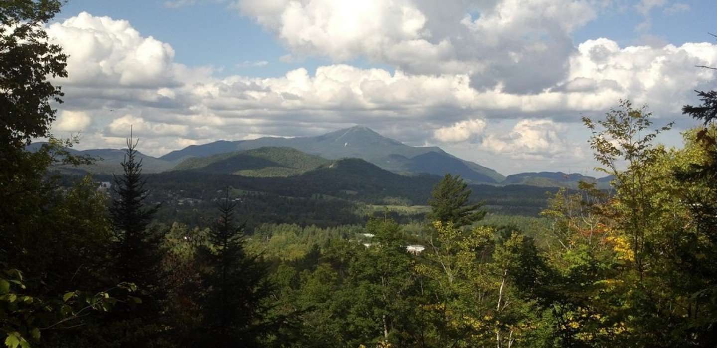 View of Adirondacks from hiking vantage point
