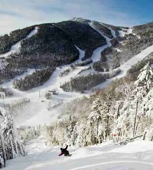 Snowboarder at Whiteface Mountain
