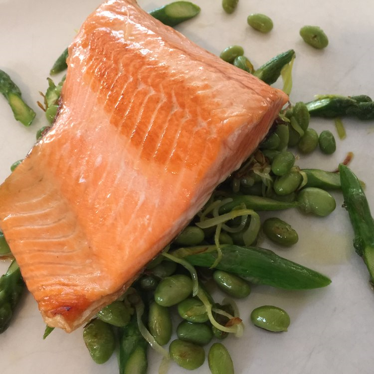 Salmon on a plate