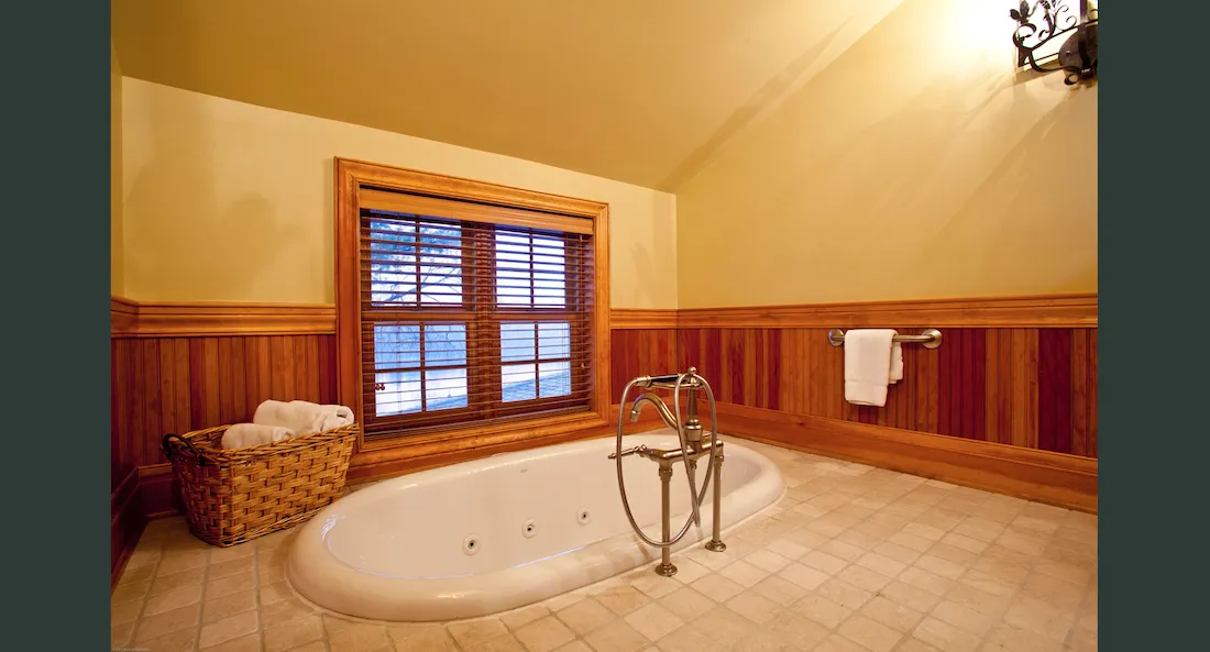 Skylight suite king room bath tub
