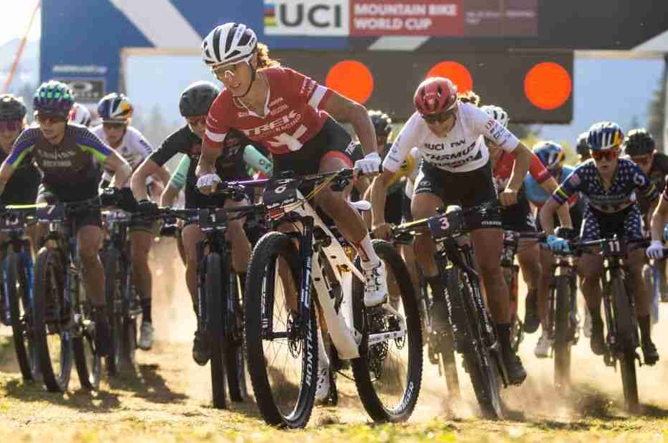 Group of mountain bikers