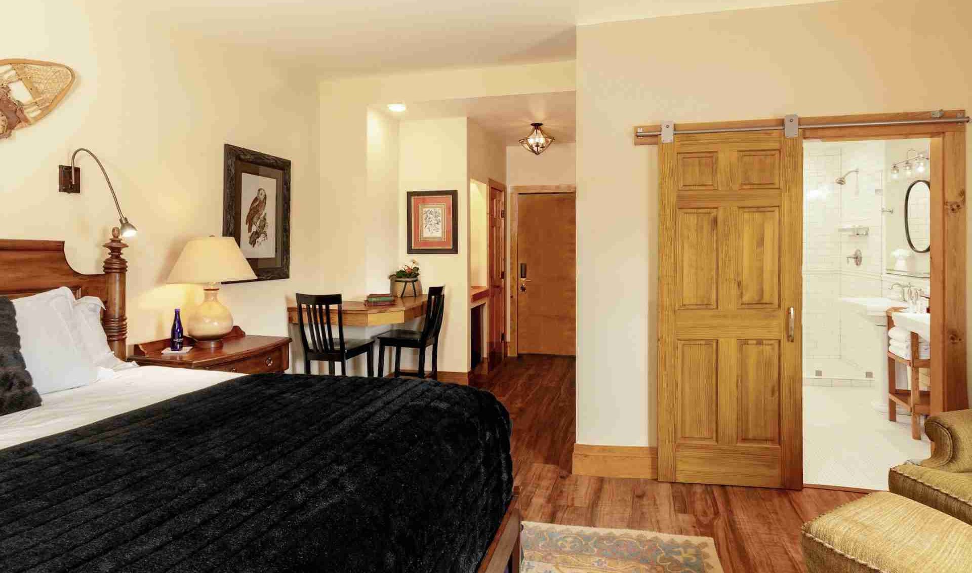 Bedroom and bathroom