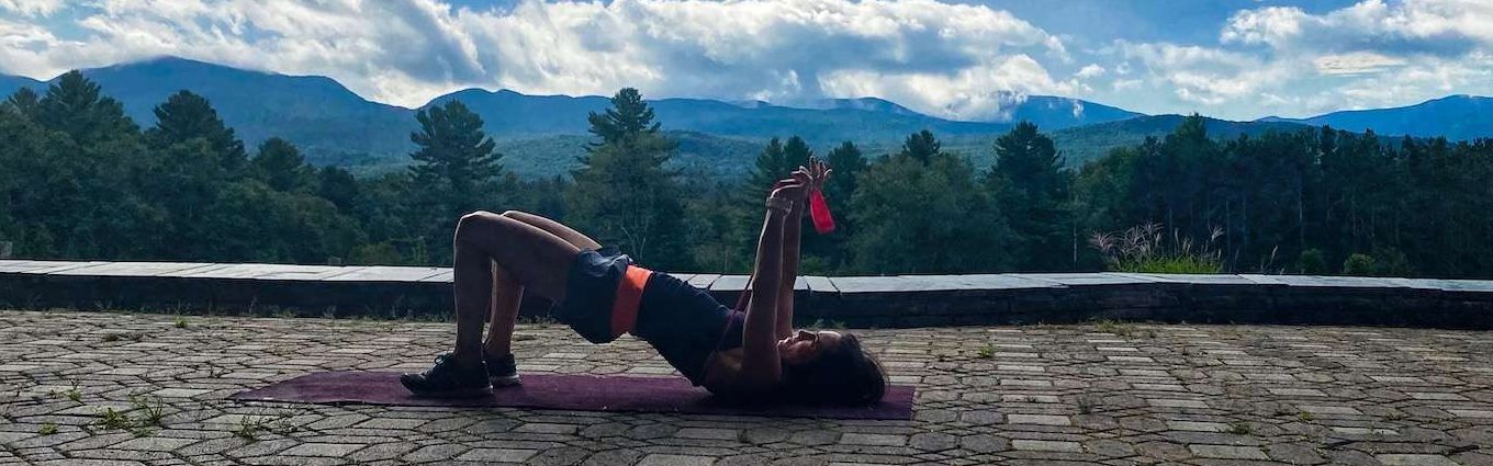 Woman doing a bridge exercise