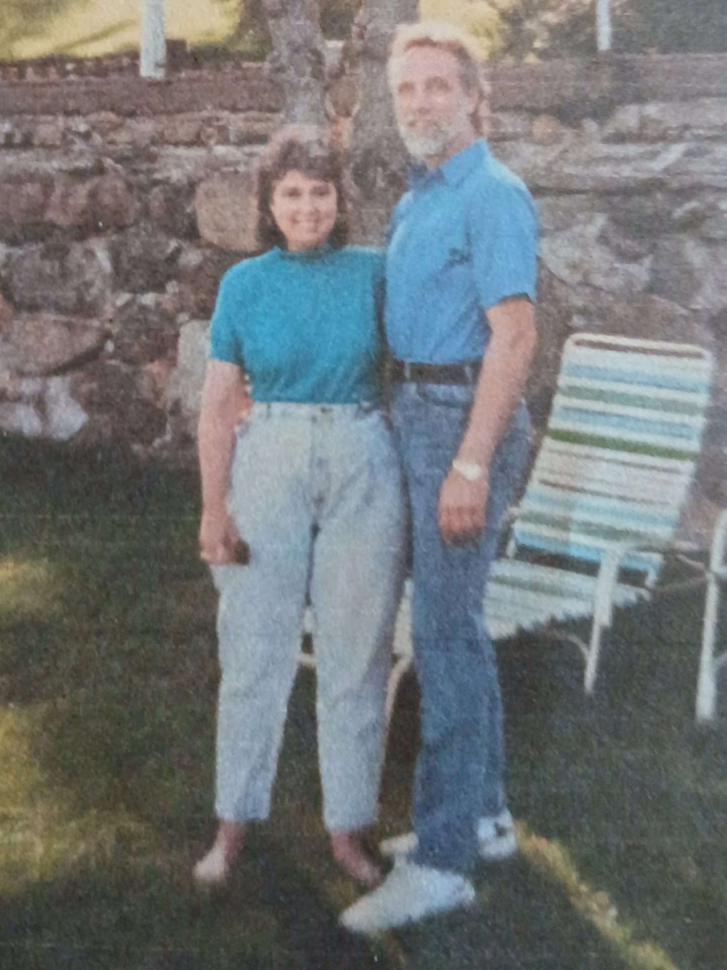 Couple posing for photo