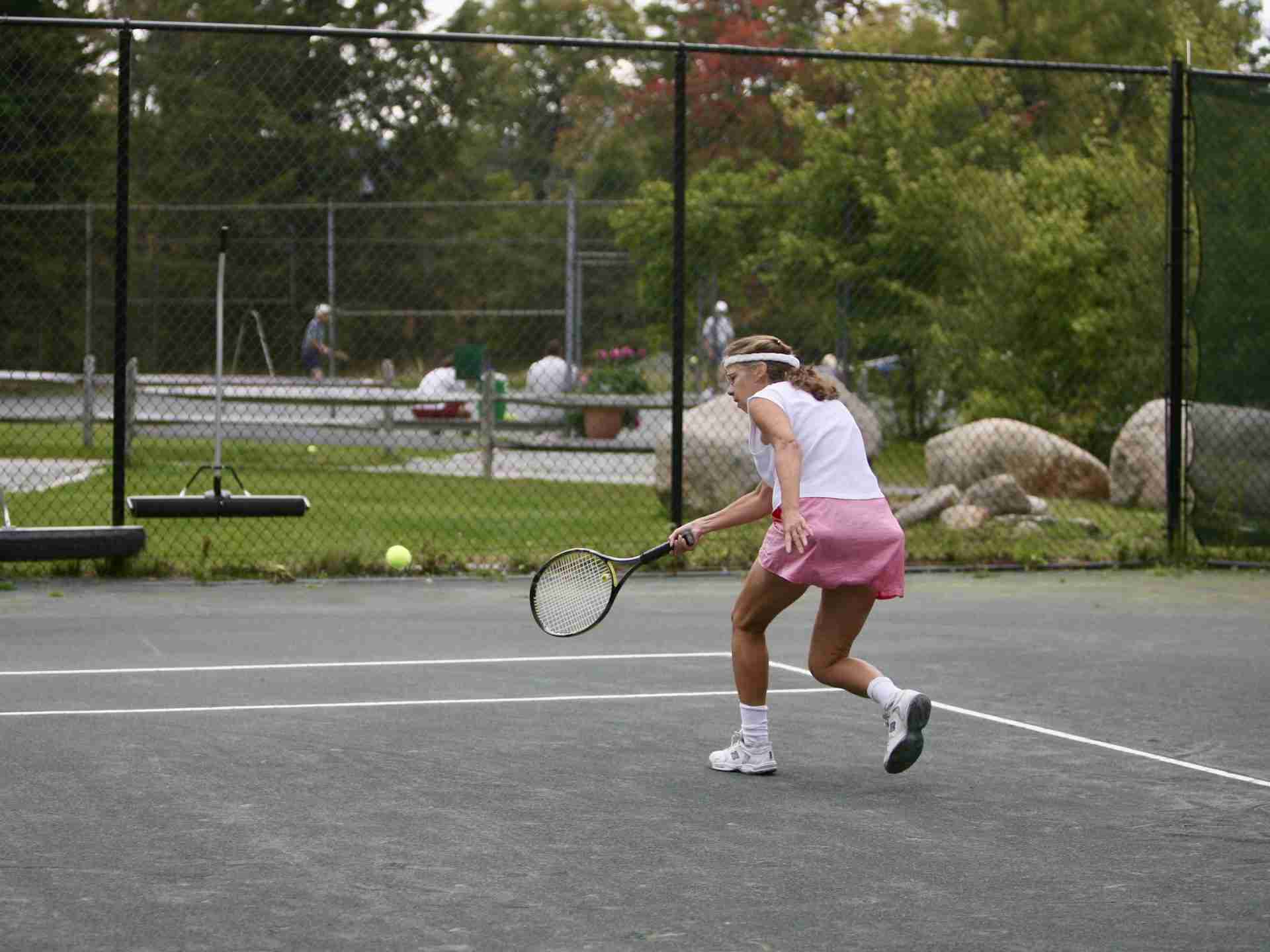 Woman playing tennis