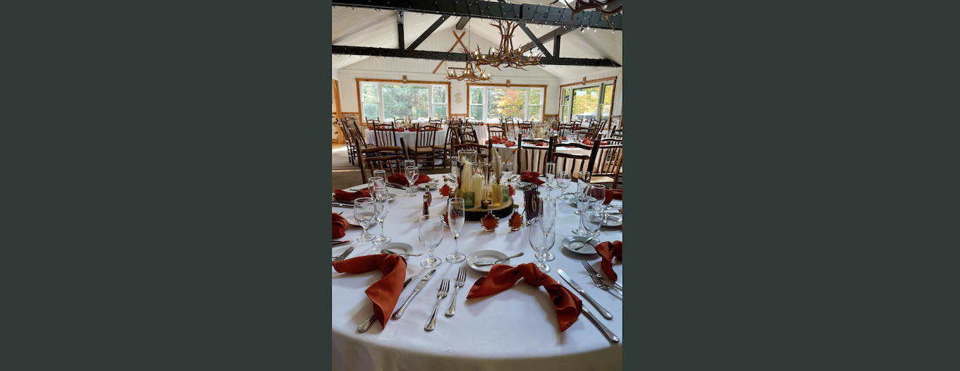 table set up for a wedding