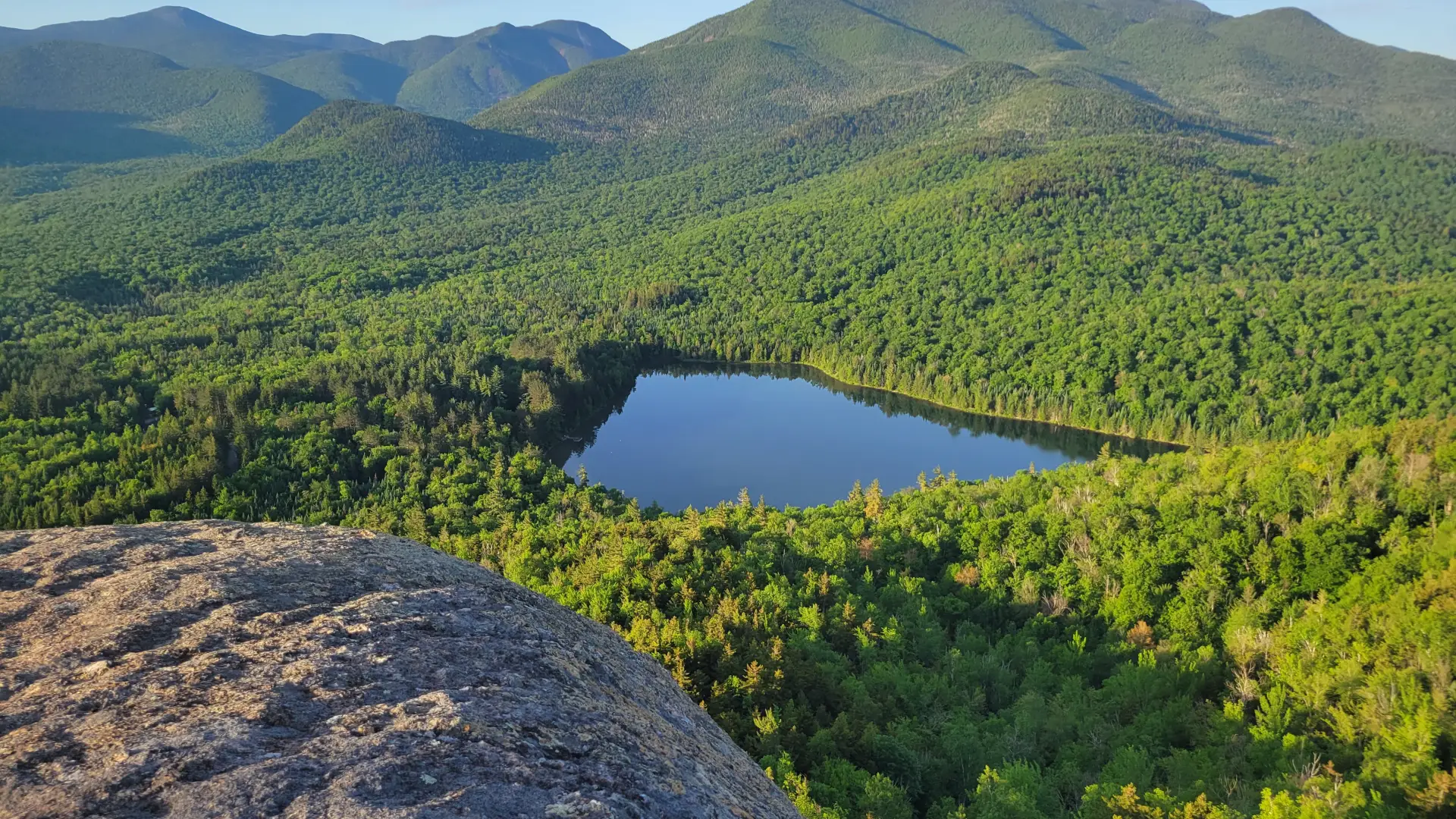 Lake surrounded by Adirondack Mountains