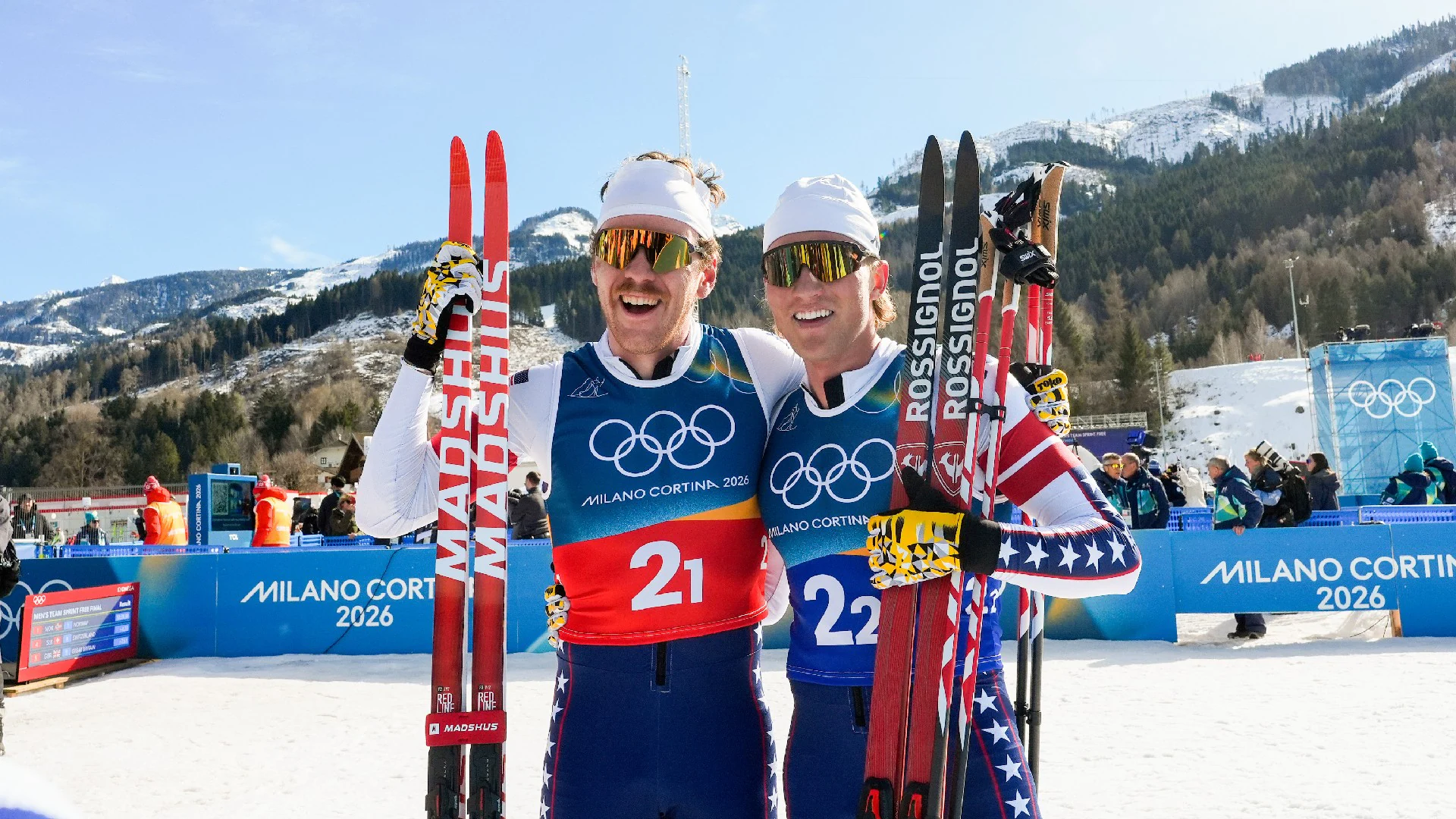 US cross country skiers display Olympic medals
