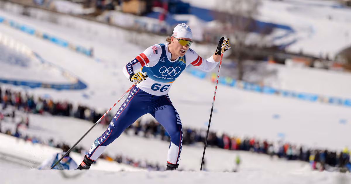 Cross skier in a race