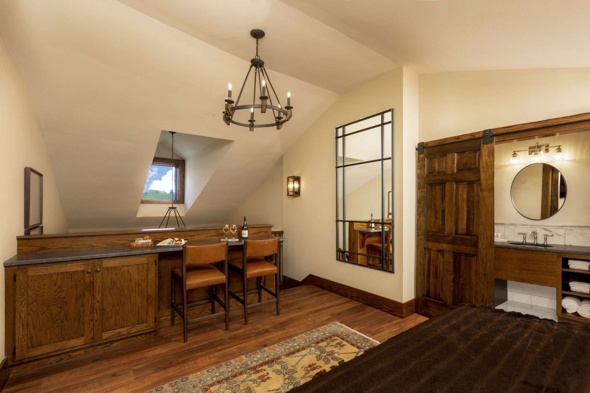 Split level suite upstairs