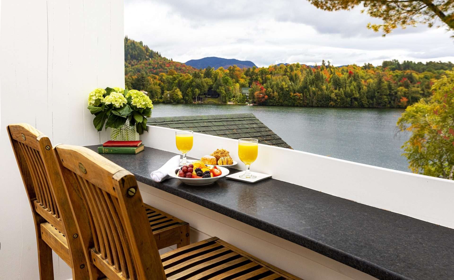 Breakfast on room 303 porch