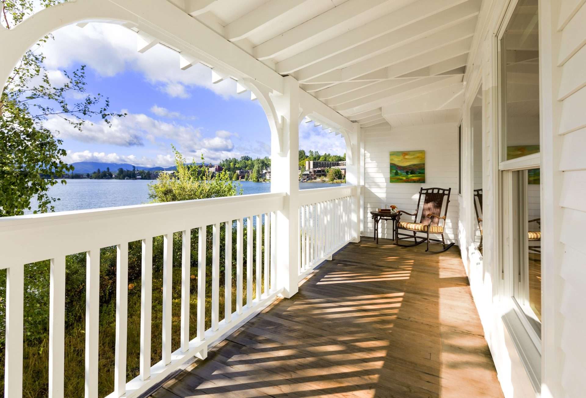 Photo from the deck of the Lake Cottage